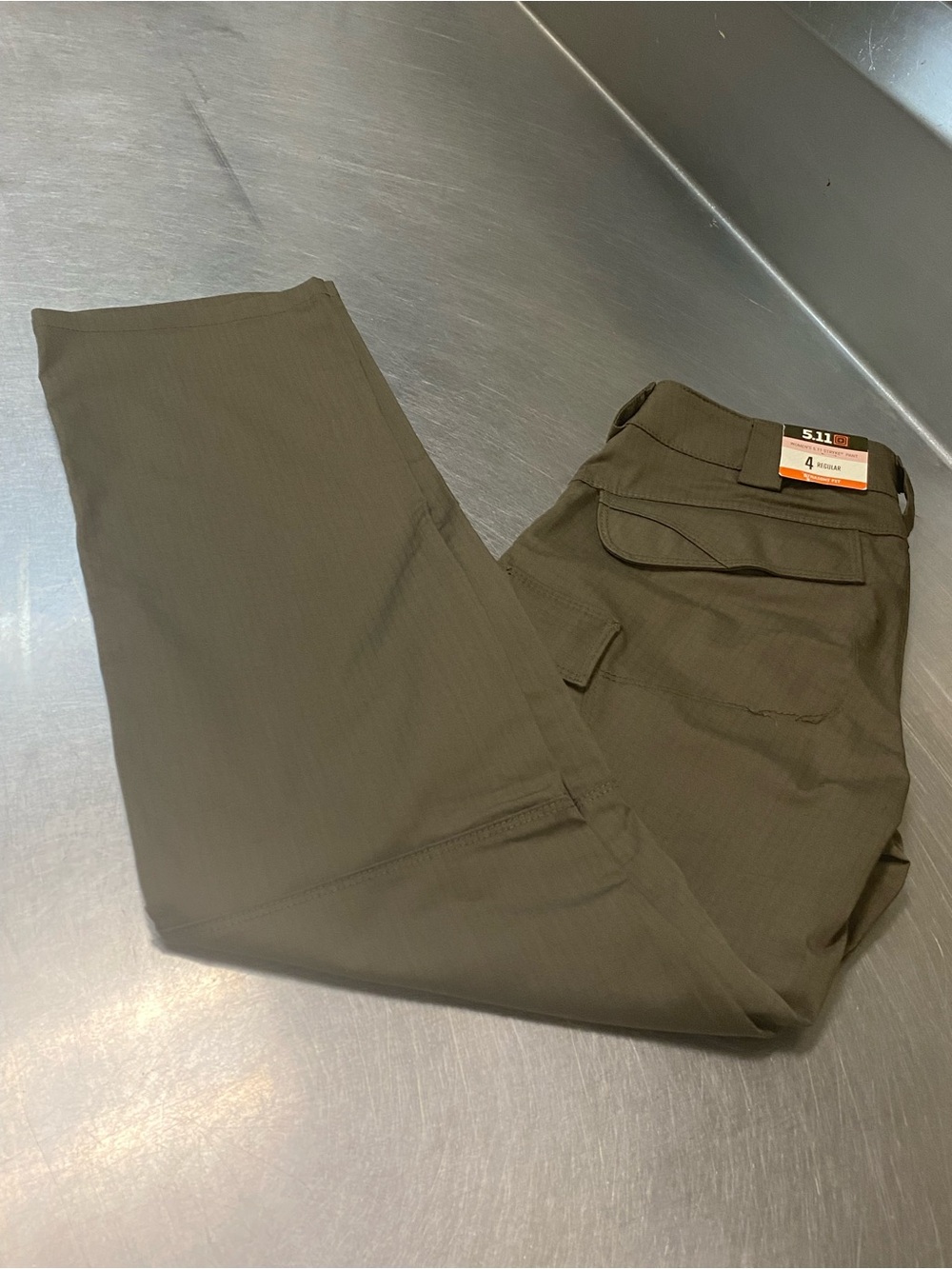 5.11 Tactical Women's Pants Green Solid Size 4 Regular Cotton/Poly